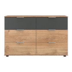 Sideboard - Plankeneiche - Graphit - 130 cm