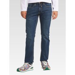 Carlo Colucci Bequeme Jeans Herren Baumwolle, blue stone