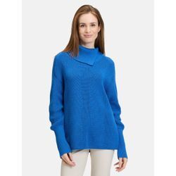 Betty Barclay Grobstrick-Pullover Damen Baumwolle, blau