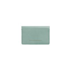 Horizn Studios Double Card Holder, Leder - Aqua Grün