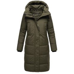 MARIKOO Damen Winter Steppmantel Jacke Parka Recycelt Warm Mantel mit Kapuze & Recyceltes Obermaterial Laryaa