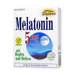 Espara, Melatonin 5mg, 60 Kapseln [995,00 EUR pro kg]