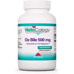 Nutricology, Ox Bile (Ochsengalle), 500mg, 100 Veg. Kapseln [85,80 EUR pro kg]