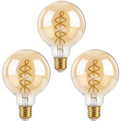 Beijiyi - Dimmbare Edison-LED-Lampen E27, G80 Vintage-LED-Spiralfilament-dekorative Glühbirne, 4 w (entspricht 40 w), Warmweiß 2700 k, 470 lm,