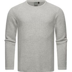 Strickpullover RAGWEAR "Knitson" Gr. XL (54), grau (hellgrau) Herren Pullover stylischer Sweatpullover mit Rippbündchen