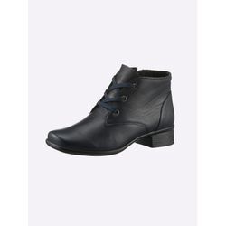 Stiefelette CLASSIC, Damen, Gr. 37, blau (marine), Glattleder, feminin, Schuhe Schnürstiefelette Desertboots