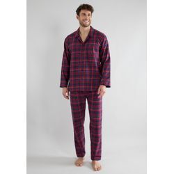 Pyjama TOM TAILOR Gr. 50, rot (rot, dunkel, karo), Herren, Obermaterial: 100% Baumwolle, kariert, Homewear-Sets, mit klassischem Karo-Muster