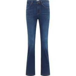 Slim-fit-Jeans MUSTANG "Style Shelby Slim Boot", Damen, Gr. 31, Länge 32, 742 mittelblau, Denim/Jeans, 85% Baumwolle, 13% Polyester, 2% Elasthan, slim fit, Jeans