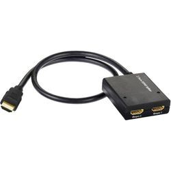 In-akustik - Inakustik 3247012 2 Port HDMI-Splitter mit eingebautem Repeater 1920 x 1440 Pixel Schwarz