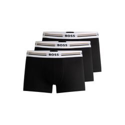 Boxershorts BOSS "Boxershort Trunk 3P Revive 3er Pack", Herren, Gr. S, schwarz, Obermaterial: 95% Viskose CV. 5% Elasthan EL., Unterhosen