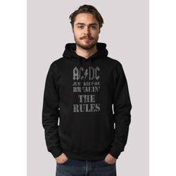 Kapuzenpullover F4NT4STIC "AC/DC Just Keep On Breaking The Rules", Herren, Gr. 4XL, schwarz, Obermaterial: 85% Baumwolle, 15% Polyester, casual, relaxed fit, Langarm, Pullover, Premium Qualität