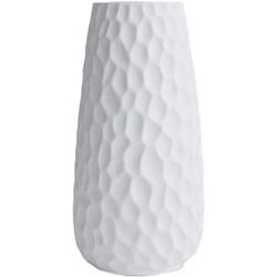 Longziming - Weiße Keramikvase, Blumenvase für Heimdekoration, moderne minimalistische Tischvase, Pampa-Vase für Zuhause, Party, Hochzeit,