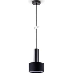 Pendelleuchte PACO HOME "VELUTA", schwarz, Lampen, Ø 15cm H: 17,5cm Wohnzimmer Hängeleuchte Stoffschirm Esszimmer Modern GU10