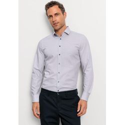 Businesshemd OLYMP "Level Five 24/Seven body fit" Gr. 39, N-Gr, rot (dunkelrot), Herren, Web, Obermaterial: 64% Baumwolle, 27% Polyester, 9% Elasthan, Hemden, mit markantem Minimal-Design