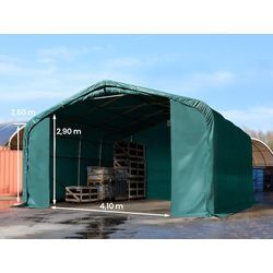 6x6m Zelthalle, PVC-Plane, dunkelgrün, ohne Statik - (49509)