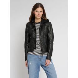 Maze Lederjacke Damen, schwarz