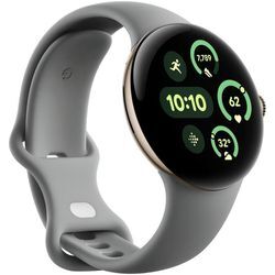 Smartwatch GOOGLE "Pixel Watch 3 41mm LTE", grau (champagne gold, hazel), Smartwatches, 4G (LTE)-3G (UMTS)