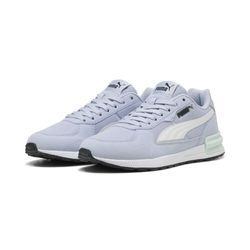 Sneaker PUMA "Graviton Sneaker Erwachsene" Gr. 36, cool weather weiß light gray blau, Obermaterial: Textil, Synthetik; Futter: Textil; Innensohle: Textil; Laufsohle: Gummi, Schuhe