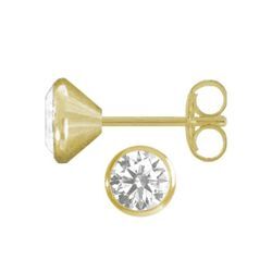 Paar Ohrstecker FIRETTI "Schmuck Geschenk Gold 333 Ohrschmuck Goldohrschmuck Solitär", gold (gelbgoldfarben, kristallweiß), Ohrringe, Gelbgold 333, mit Zirkonia (synth.)