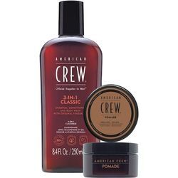 American Crew Haare, Körper & Gesicht Haarpflege & Körperpflege Holiday Duo Set IIGeschenkset 1x 3-in-1 Classic Shampoo, Conditioner & Body Wash 250 ml + 1x Pomade 50 g