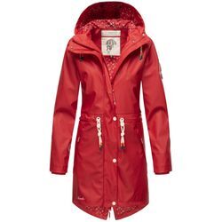 Regenjacke NAVAHOO "Tropical Stormoo" Gr. XS (34), rot, Damen, Obermaterial: 70% Polyester, 30% Polyurethan, Innenfutter: 100% Polyester, Ärmelfutter: 100% Polyester, Wattierung: 100% Polyester, Jacken, modischer Damen Outdoor Regenmantel