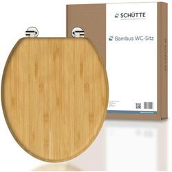 Bambus WC-Sitz natural bamboo, Toilettendeckel, Klodeckel, WC-Sitz, Klobrille, Toilettensitz, WC-Deckel, toilet seat