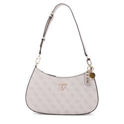 GUESS Handtasche Damen Kunstleder gemustert, beige