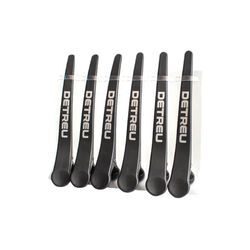 Detreu - Haarclips 11,5 cm Carbon - 6er-Set