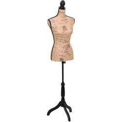 Damenbüste Schneiderpuppe Büste Torso Angezogen Mannequin Jute Vidaxl 925794