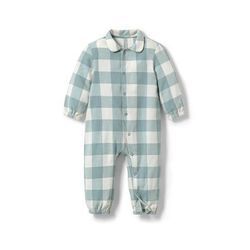 Tchibo Baby-Flanell-Pyjama - Creme/Kariert - Baby - Gr.: 86/92