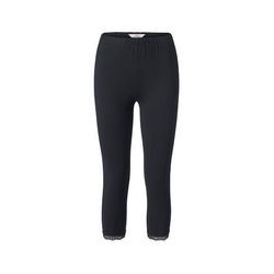 Tchibo 3/4-Leggings mit Spitzenborte - Schwarz - Gr.: S