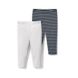 Tchibo 2 Kinder-3/4-Leggings - Dunkelblau/Gestreift - Kinder - Gr.: 158/164