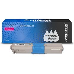 PrintAbout Toner kompatibel mit OKI 44469723 - Magenta - Hohe Kapazität