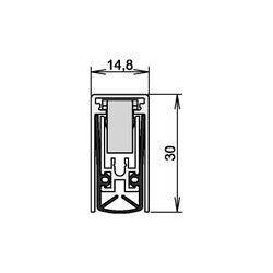 Türdichtung Schall-Ex L-15/30 ws 1-880 1-s.L.708mm Alu.silberf.HLT - 1-880-0710 - Athmer