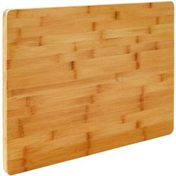 2cm dickes xl Schneidebrett 50x35cm Bambus Holz Schneidbrett Holzbrett Küche - holzfarben