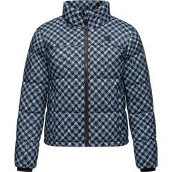 Winterjacke RAGWEAR "Serah Print" Gr. 4XL (48), blau (himmelblau), Damen, Außenmaterial: 100% Polyester, Innenfutter: 100% Polyester, Wattierung: 100% Polyester, Jacken, wasserdichte Winter Steppjacke mit Hahnentritt Muster