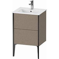 Duravit XViu Waschtisch-Unterschrank XV44590B211 51x42x59,4cm, 2 Auszüge, stehend, schwarz matt, eiche kaschmir