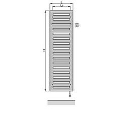 Zehnder Metropolitan Bar Design-Elektroheizkörper ZM1Z1550G400020 MEPE-150-050/GD, 1540 x 500 mm, Light jeans