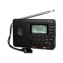 Tragbares Radio, kleines wiederaufladbares Radio, fm am sw, Batterien und Netz, TF-Karte, Recorder, MP3, Sleep-Timer, Badezimmer, Küche