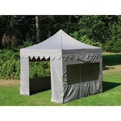 Dancover Faltzelt Faltpavillon Wasserdicht FleXtents PRO "Morocco" 3x3m Latte, mit 4 Seitenwänden