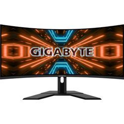 GIGABYTE Curved-Gaming-LED-Monitor "G34WQC A", F (A-G), Monitore, schwarzB:80,89cm