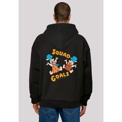 Kapuzenpullover F4NT4STIC "The Flintstones Squad Goals Familie Feuerstein", Herren, Gr. 4XL, schwarz, Obermaterial: 100% Baumwolle, casual, oversize, Langarm, Pullover, Print