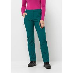 Trekkinghose JACK WOLFSKIN "GLASTAL WINTER PANTS W", Damen, Gr. 38, Normalgrößen, grün (sea, grün), OBERSTOFF 91% POLYAMID, 9% ELASTHAN LINING 100% POLYESTER, Hosen