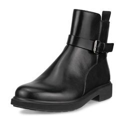 Stiefelette ECCO "METROPOLE AMSTERDAM", Damen, Gr. 39, schwarz, Leder, klassisch, Schuhe, Boots, Blockabsatz, mit wasserdichter ECCO-Technologie