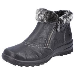 Winterboots RIEKER, Damen, Gr. 38, schwarz, Leder, sportlich, Schuhe, mit Rieker-TEX-Membran