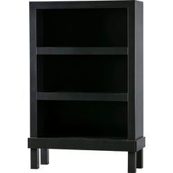 Regal WOOOD "Bonk", schwarz, B:107cm H:160cm T:39cm, FSC-zertifizierter Holzwerkstoff, Regale, Standregal Bücherregal, ausgestattet mit drei Regalen, Breite 107 cm