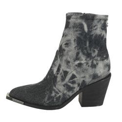 Westernstiefelette BUFFALO "WEST BOOT LO", Damen, Gr. 37, schwarz, Textil, modisch, Schuhe, Cowboystiefelette, Boots, Festival, in angesagter Optik