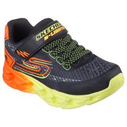 Sneaker SKECHERS "S-Lights: Vortex 2.0 - Quantroid" Gr. 30, bunt (schwarz, multi), Kinder, Lederimitat, Schuhe, Blinkschuh, LED Schuh, Klettschuh mit blinkender Sohle