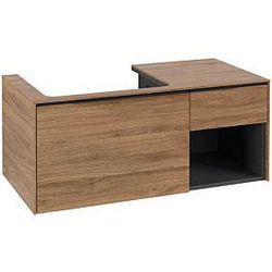 Villeroy und Boch Subway 3.0 Waschtisch-Unterschrank C572L1RH 100,1x42,25x51,6cm, mit LED/Griff Volcano black, kansas oak