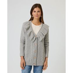 Cardigan mit Rüschenbesatz